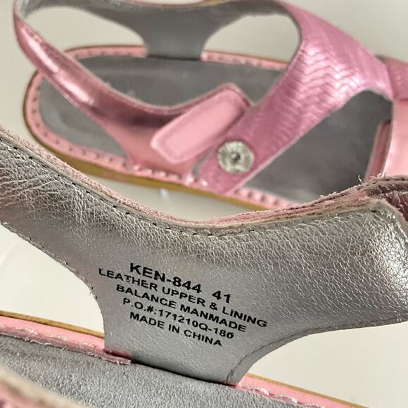 Alegria PG Lite Ken-844 Metallic Pink T-strap Sandals Comfortable Adjustable - Picture 6 of 13